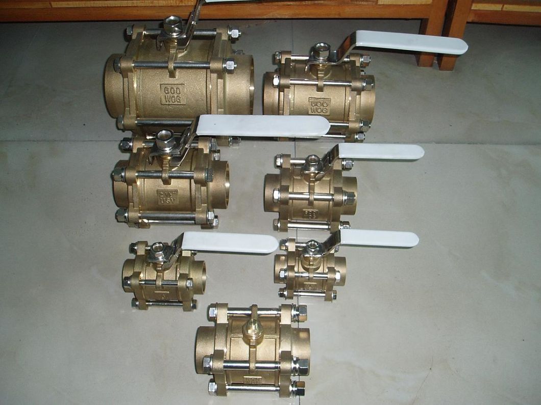 China Factory 600wog Brass Medical Gas Valve with Steel Handle
