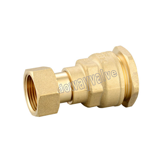 Brass Straight Meter Connector Compression Fittings for PE Pipe