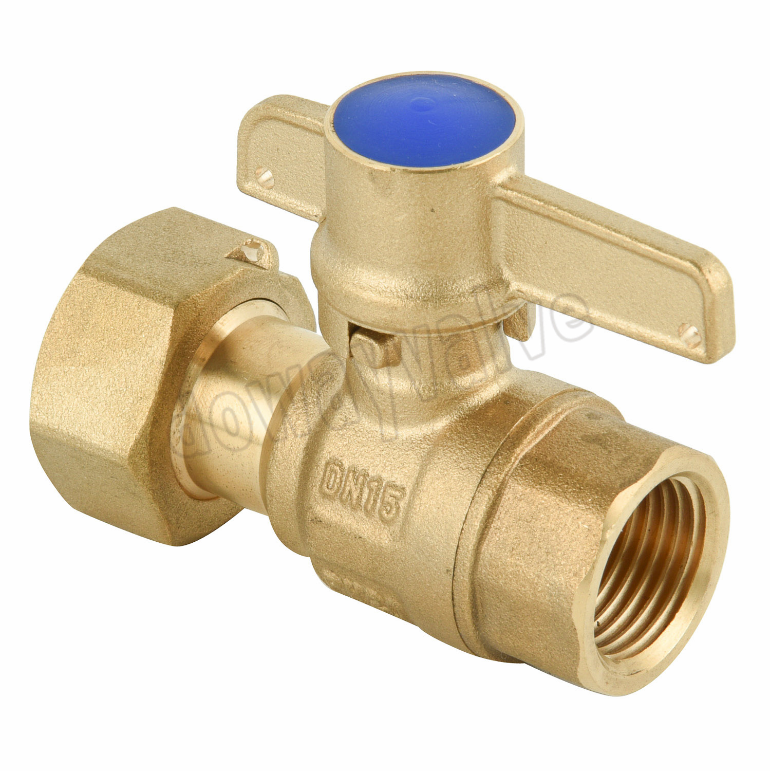 Acs Approval Straight Type Male Lockable Water Meter Ball Valve PE25 China Factory
