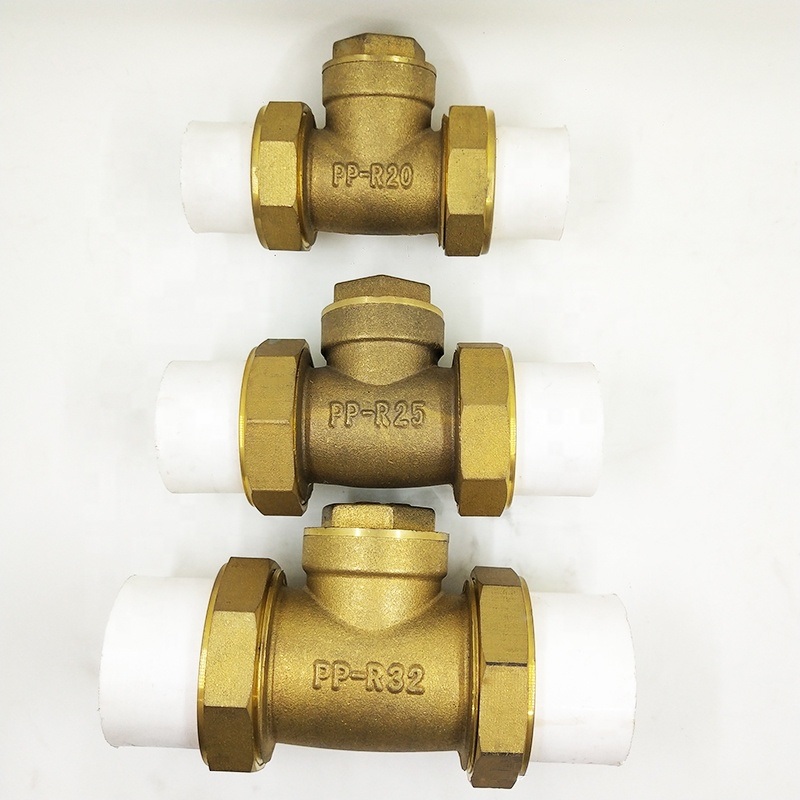 China Factory 3/4 Inch PPR Horizontal Brass Check Valve with Union