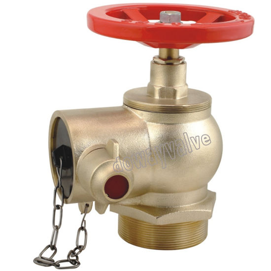 Aluminum Handwheel Brass Fire Angle Hose Valve with UL Approved (DW-FV006)