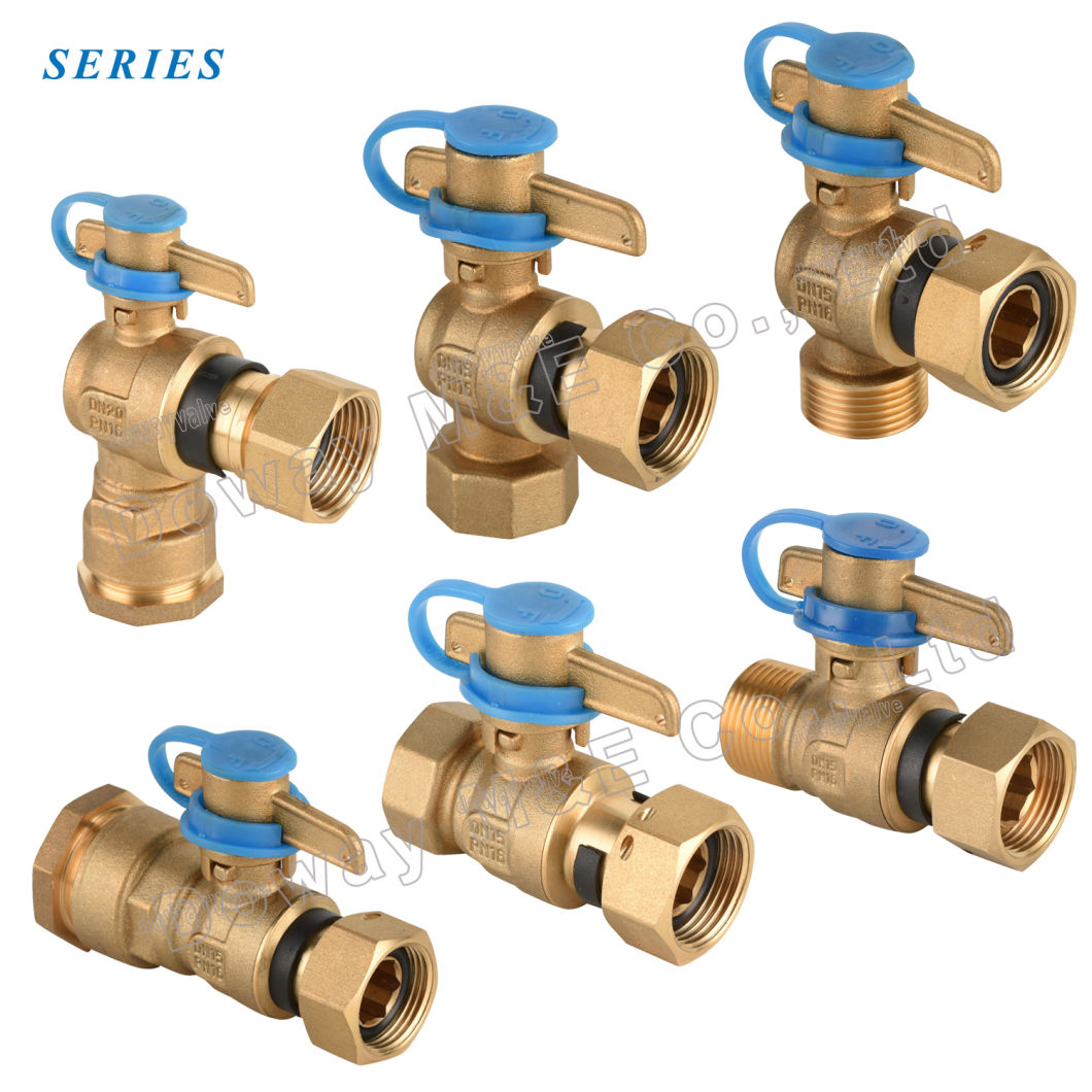 China Supplier OEM Angle Type Water Meter Lockable Ball Valve
