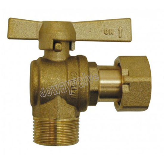 Straight M X Swivel Nut Brass Ball Valve for Water Meter （DW-LB036）