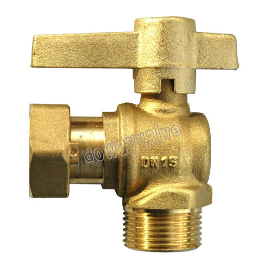 Angle Type Water Meter Ball Valve with Female/Free Nut （DW-LB023）