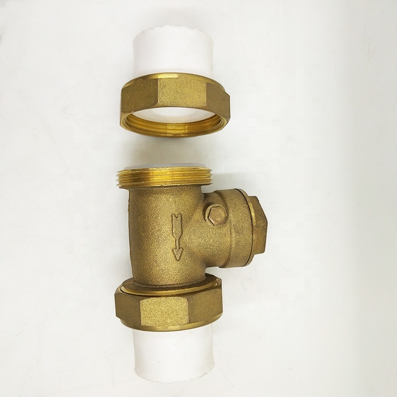 China Factory 3/4 Inch PPR Horizontal Brass Check Valve with Union