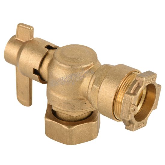 Oem Factory Angle Type Brass Lockable Anti Theft Ball Valve