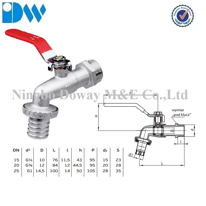 High Quality Brass Washing Machine Bibcock