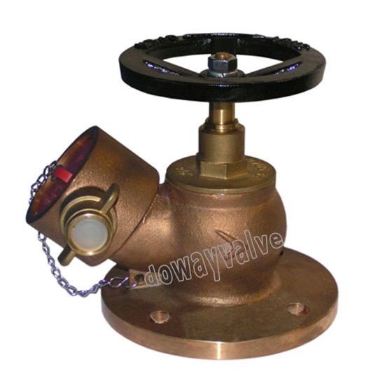 Aluminum Handwheel Brass Fire Angle Hose Valve with UL Approved (DW-FV006)