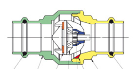 Cw511L Brass Press Ends in-Line Check Valve