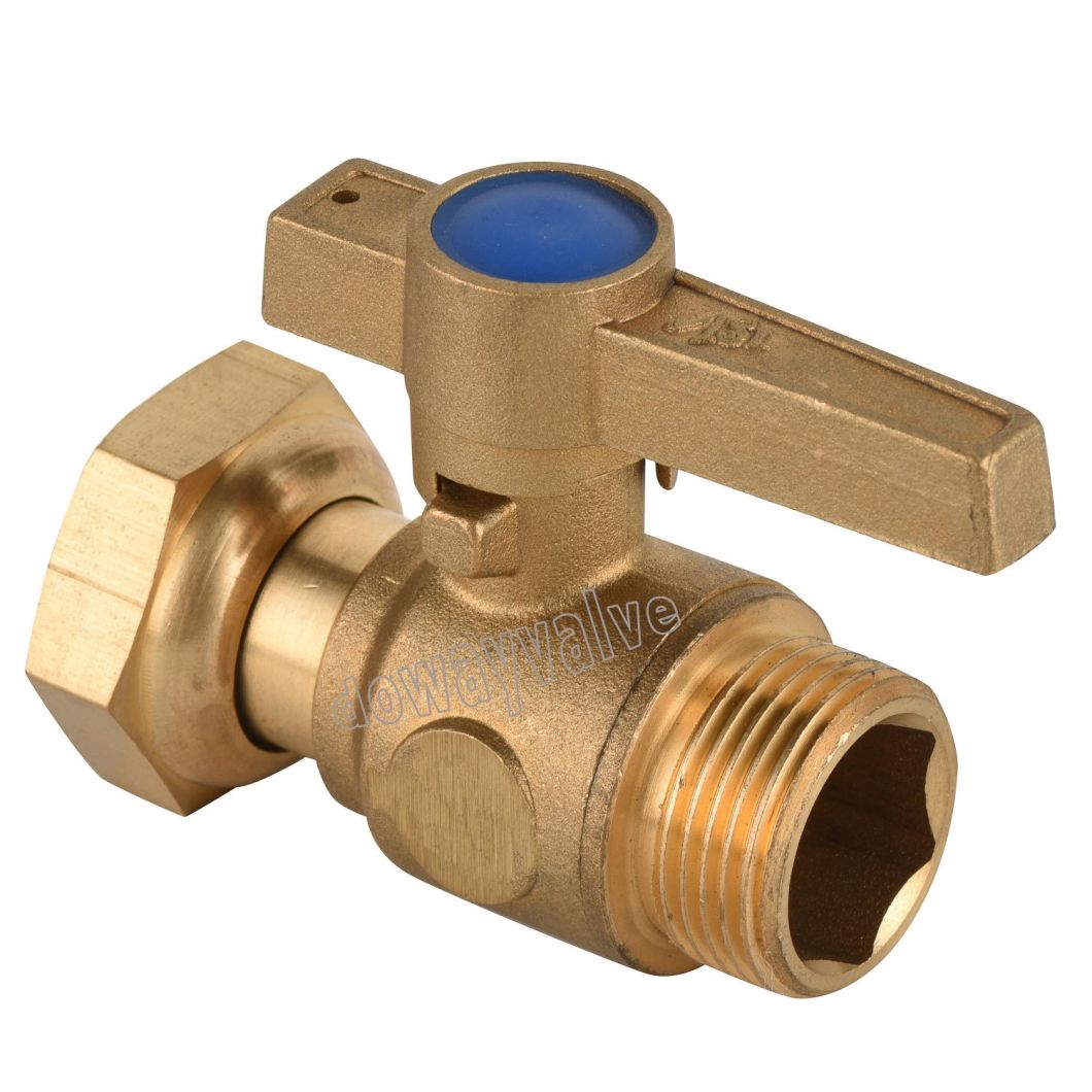 Lockable Water Meter Ball Valve with Free Nut