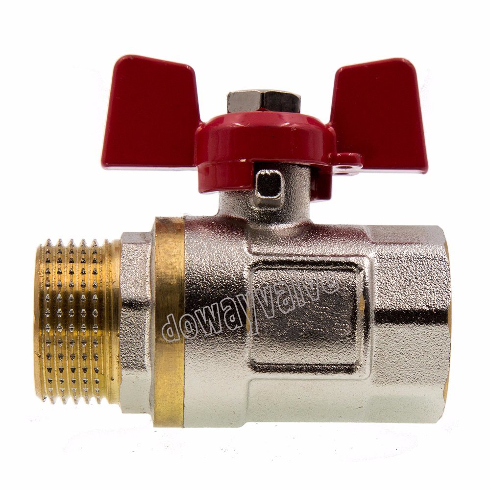 1 Inch Butterfly Handle Chroming Brass Ball Valve