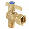 Acs Approval Angle Type Female Lockable Water Meter Ball Valve PE25 China Factory