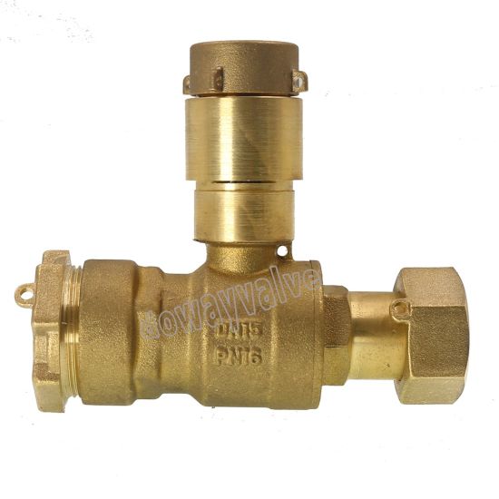 High Quality Dzr Brass Water Meter Valve with Square Head （DW-LB018）