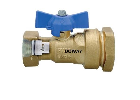 China Factory Dzr Ball Valve Female with MDPE Pipe Connection (DW-BV004)