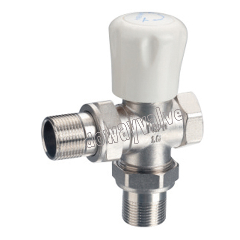 3-Way Manual Plated Forged Brass Radiator Valve