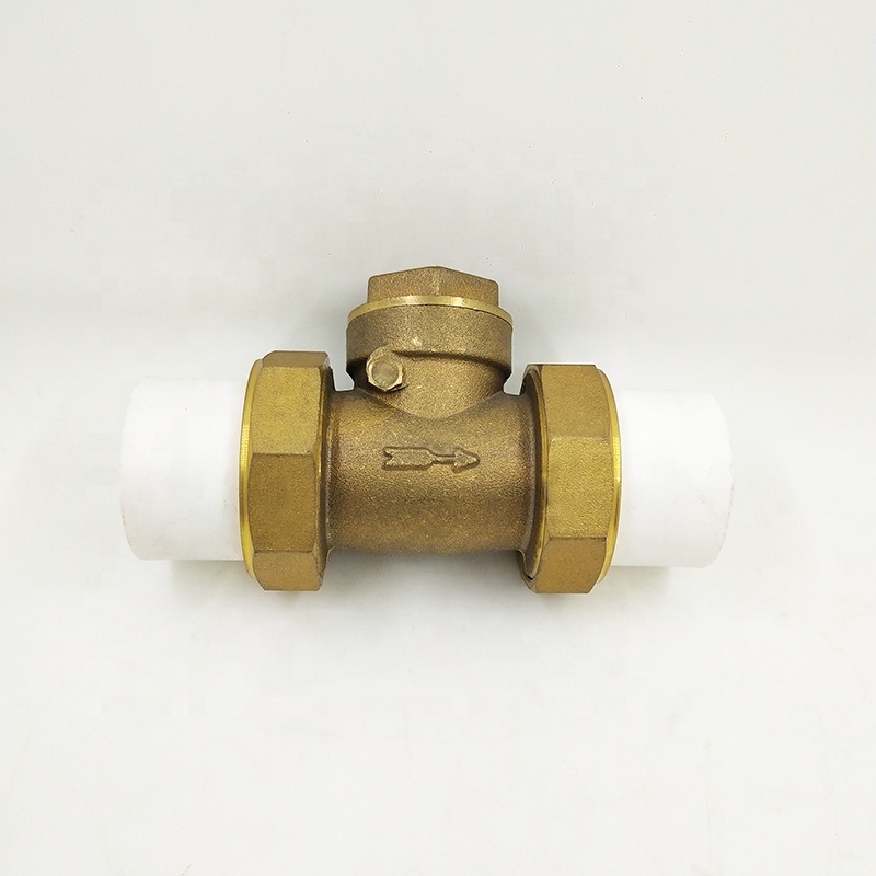 China Factory 3/4 Inch PPR Horizontal Brass Check Valve with Union