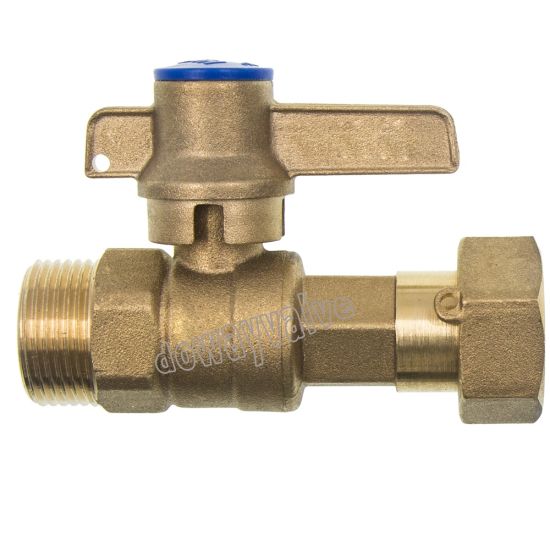 China Supplier Customized Brass Angle Type Water Meter Ball Valve （DW-LB041）