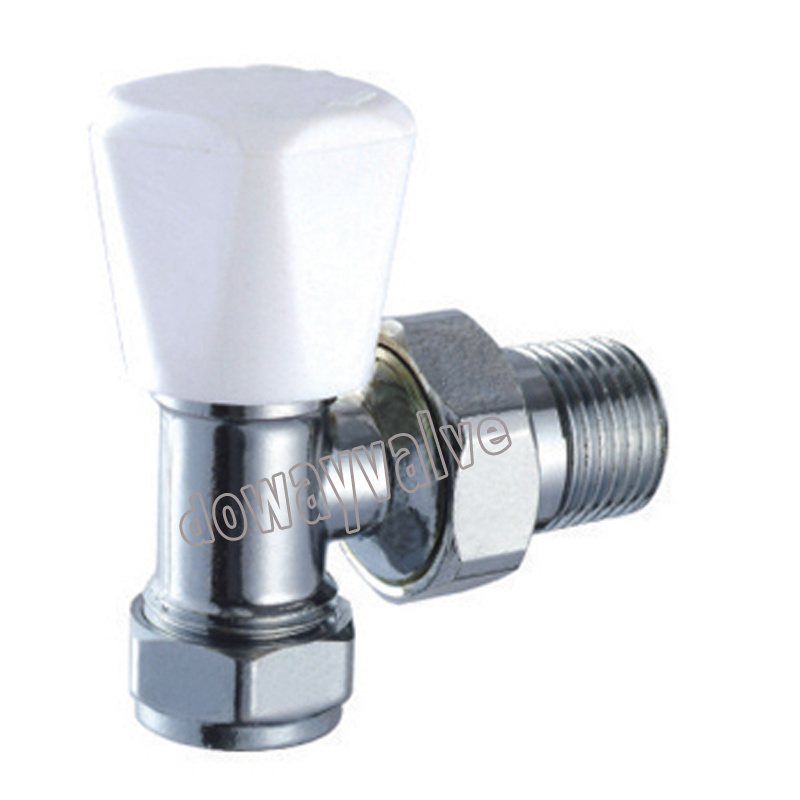 Angle Chrome Plated Brass Radiator Valve