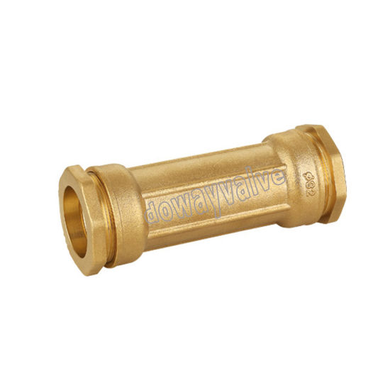 Brass Compression Fittings for PE Pipe Equal Straight Coupling