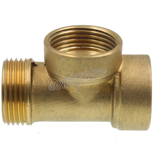 Cw617n Forged Brass Tee with Male and Female Connections