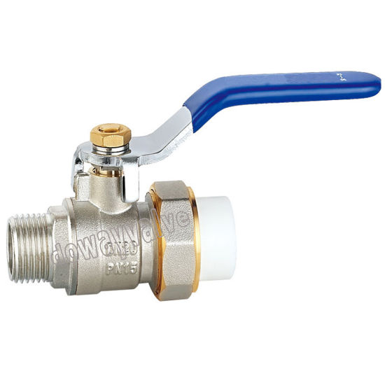 Pn25 Union Brass PPR Ball Valve with Level Handle (DW-PPV005)