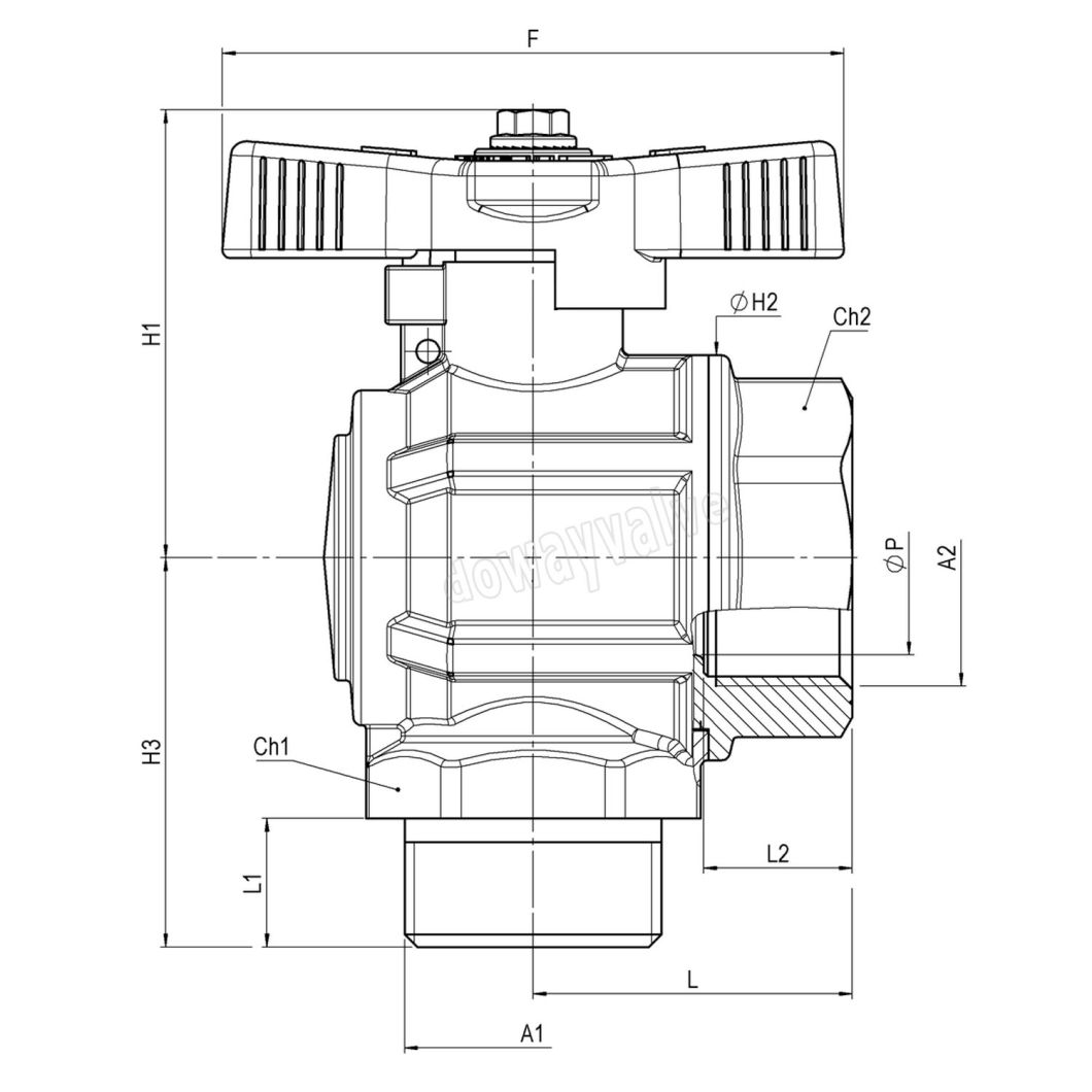 Heavy Type Full-Bore Right-Angle Gas Ball Valve