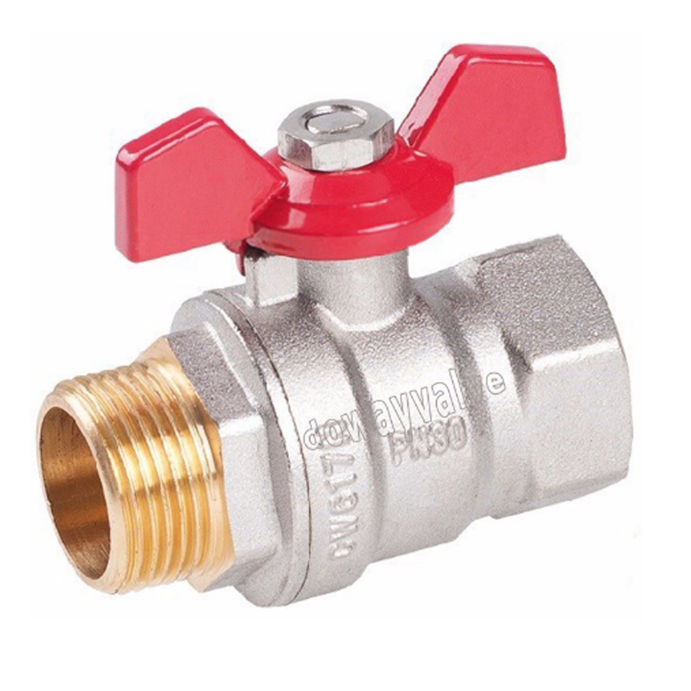 Forged Brass Ball Valve with Butterfly Handle
