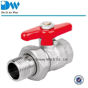Union Brass Ball Valve with Steel Handle (DW-F207)