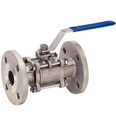 Three Piece Bolted Ball Valve with Flanged Connection