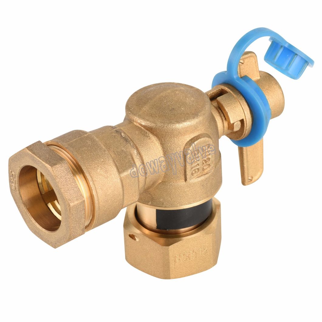 OEM Factory Angle Type Brass Lockable Anti Theft Ball Valve