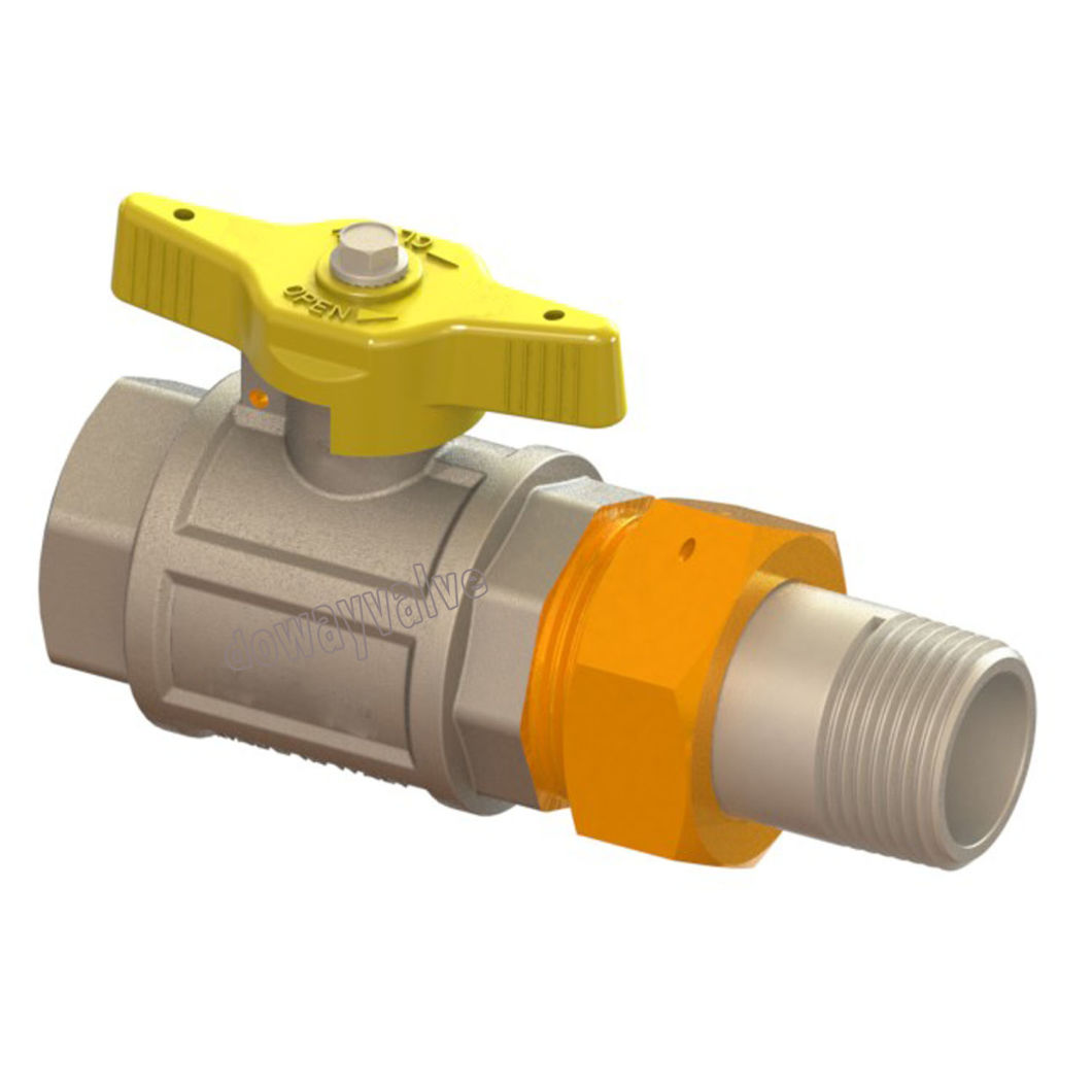 Heavy Type Gas Full-Bore Ball Valve with Yellow T-Handle