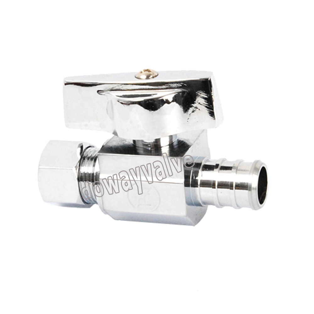 Pex Barb and Od Comp. Lead Free Straight Stop Valve