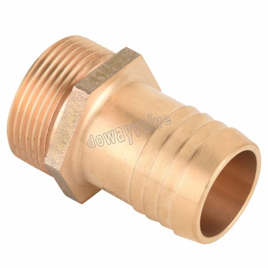 Polished Brass Straight Hose Coupling
