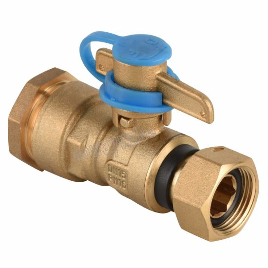 Forged Brass Water Meter Ball Valve with Anti-Theft Handle (DW-LB004)