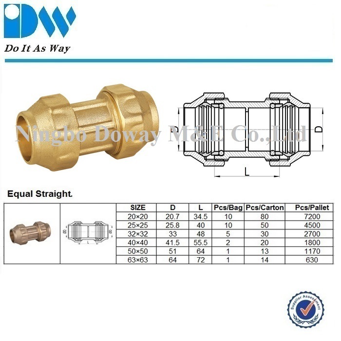 Brass Compression Fittings for PE Pipe