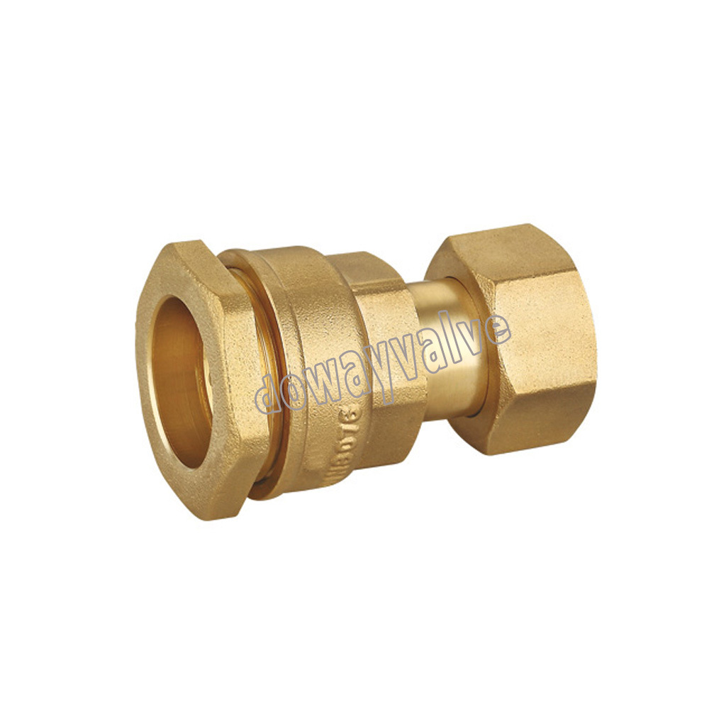 Brass Straight Meter Connector Compression Fittings for PE Pipe