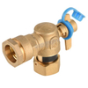 OEM Factory Angle Type Brass Lockable Anti Theft Ball Valve (DW-LB008)