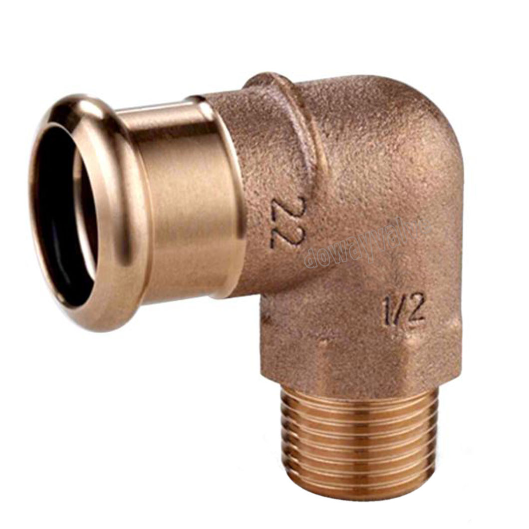 Bronze Press Fit Male 90 Degree Elbow
