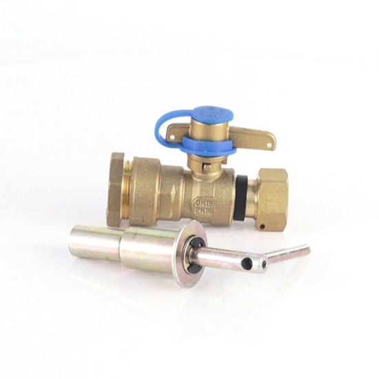 OEM Factory Brass Straight Type Water Meter Lockable Ball Valve (DW-LB002)