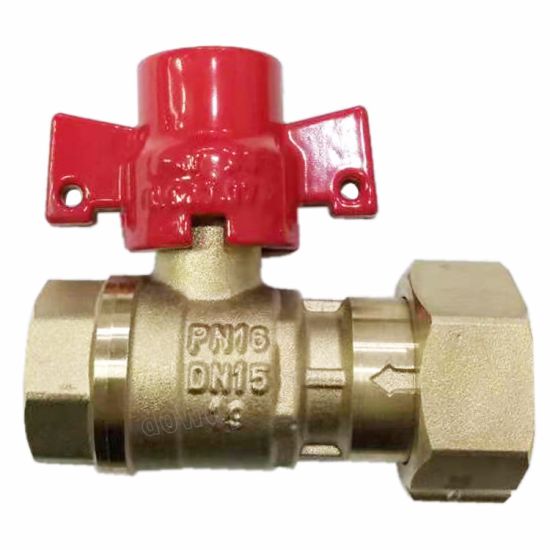 Forged Brass Water Meter Ball Valve with Key （DW-LB076）