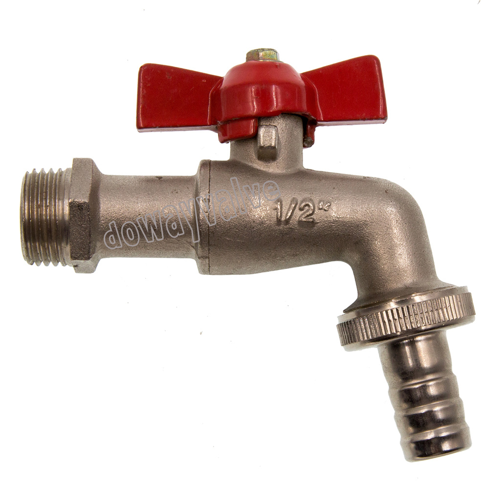 1 Inch 600wog Aluminum Butterfly Handle Sand Polish Bib Cocks