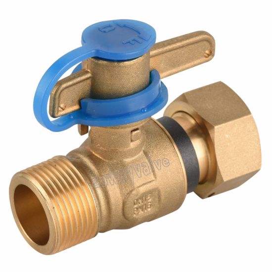 Brass Angle Type Anti-Theft Water Meter Ball Valve （DW-LB014）