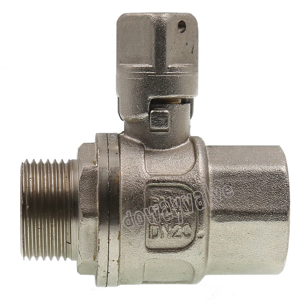 China Supplier Nickel Plated Brass Water Meter Ball Valve with ISO
