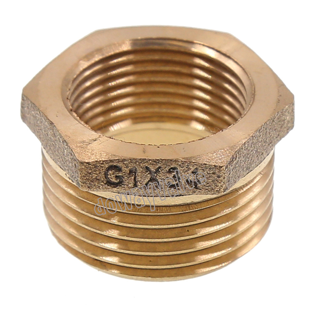 Concentric Hexagon Bronze Reducing Pipe Adaptor