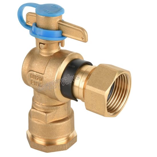 OEM Factory Angle Type Brass Lockable Anti Theft Ball Valve (DW-LB008)