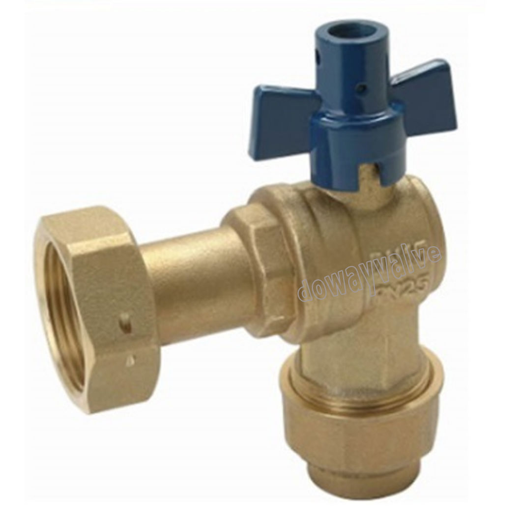 Brass Ball Valve with Deca Fittings for Water Meter