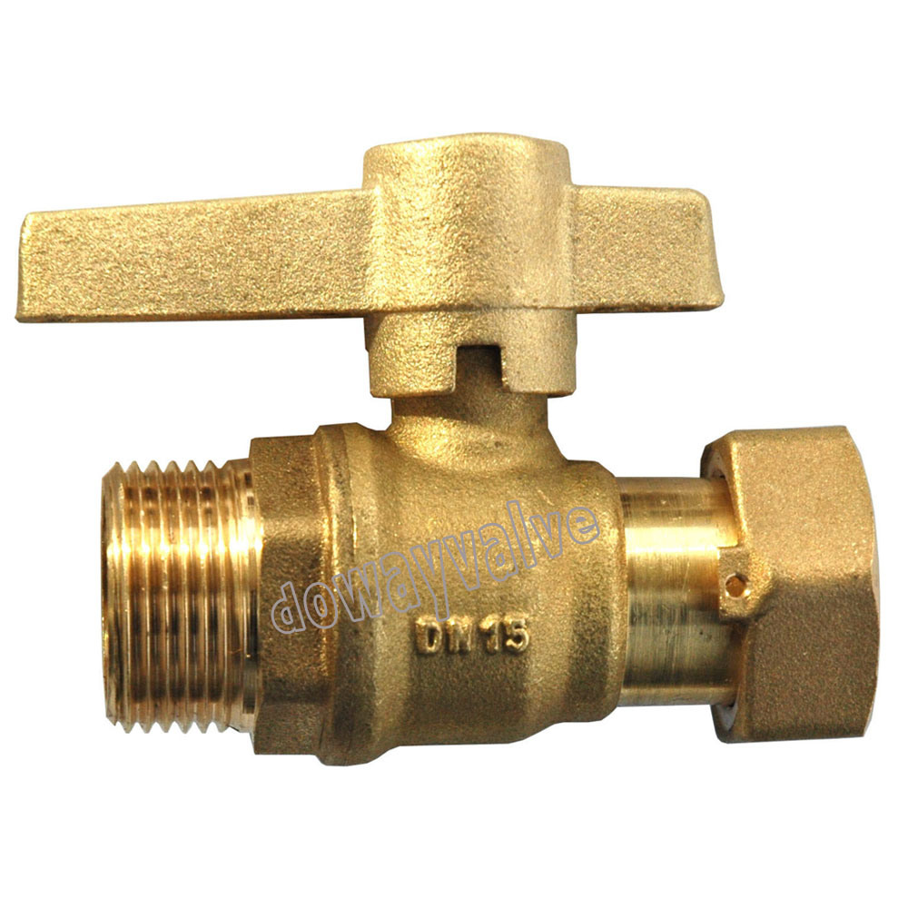 Dn15 Lockbale Brass Ball Valve with Free Nut