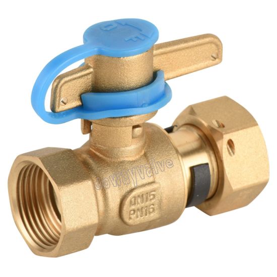 Brass Angle Type Anti-Theft Water Meter Ball Valve （DW-LB014）