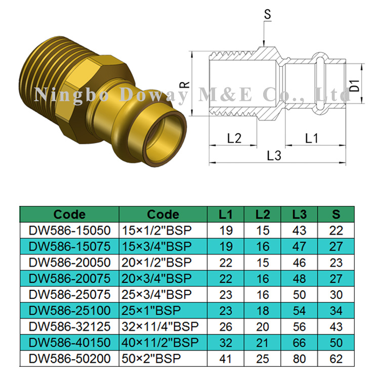Eco Brass Male Press Coupling