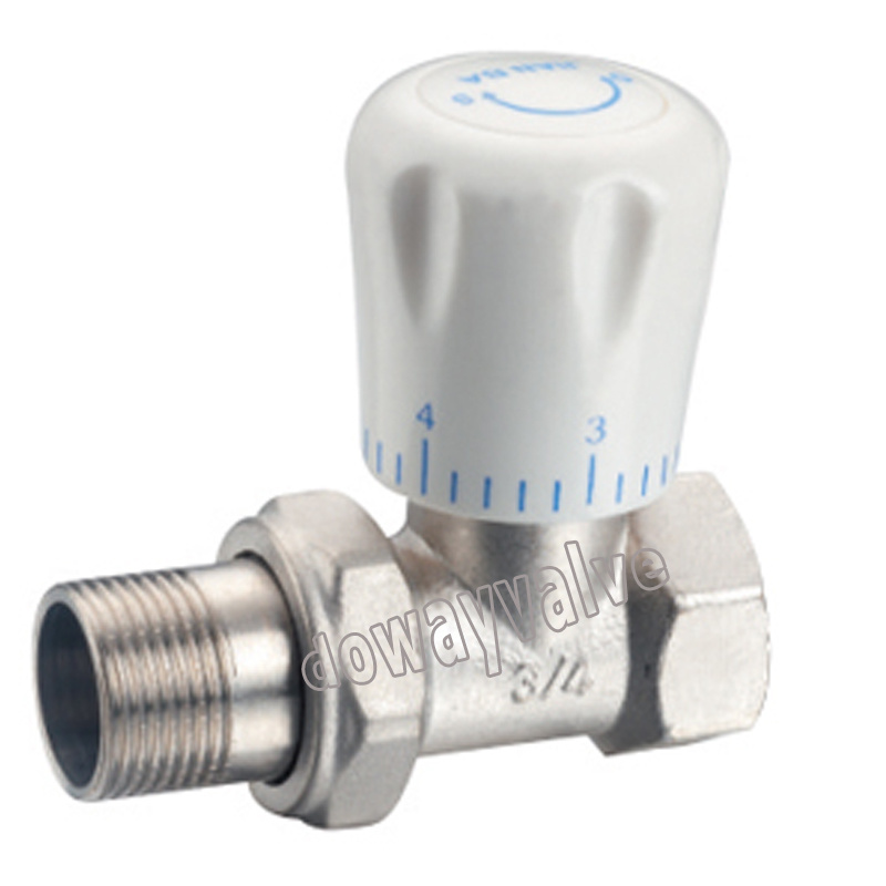Thread End Forged Nickle Plated Brass Thermostatic Radiator Valve